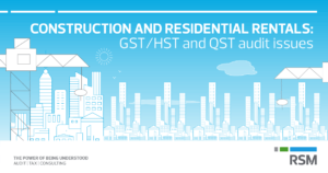 Construction of residential rentals and GST/HST and QST audit issues